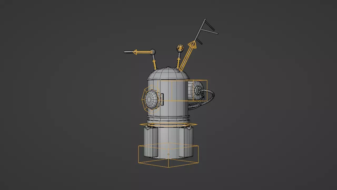 Info Robot Low-poly 3D model_12