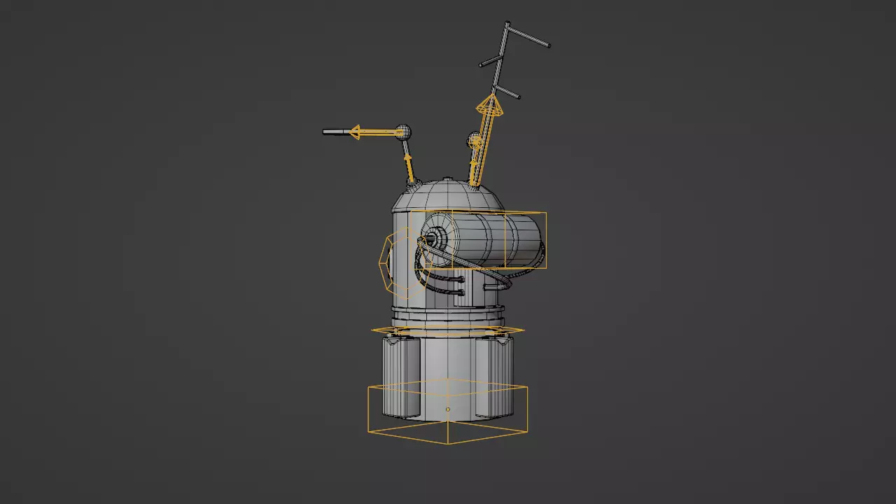 Info Robot Low-poly 3D model_11