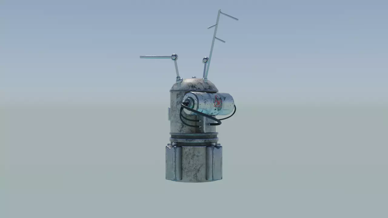 Info Robot Low-poly 3D model_6