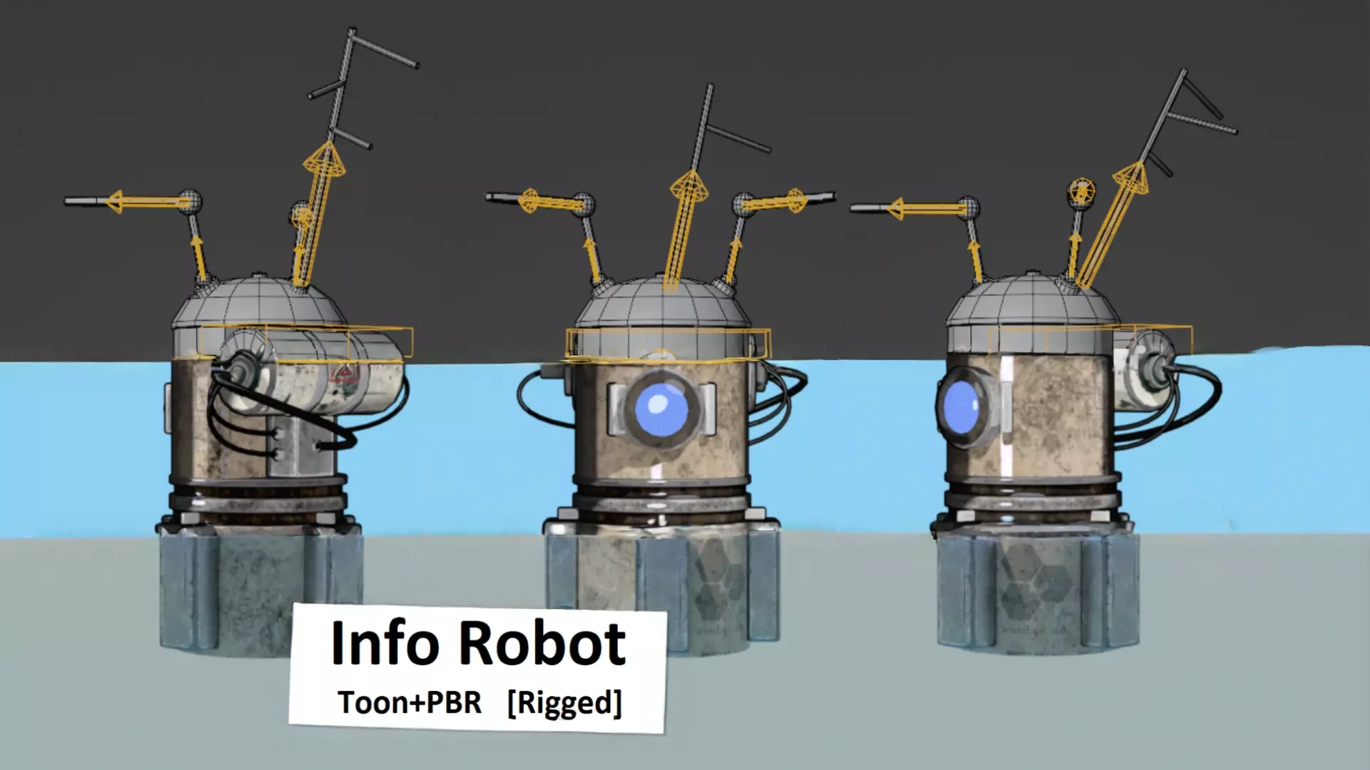 Info Robot Low-poly 3D model_0