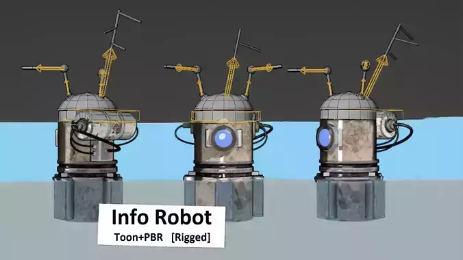 Info Robot Low-poly 3D model