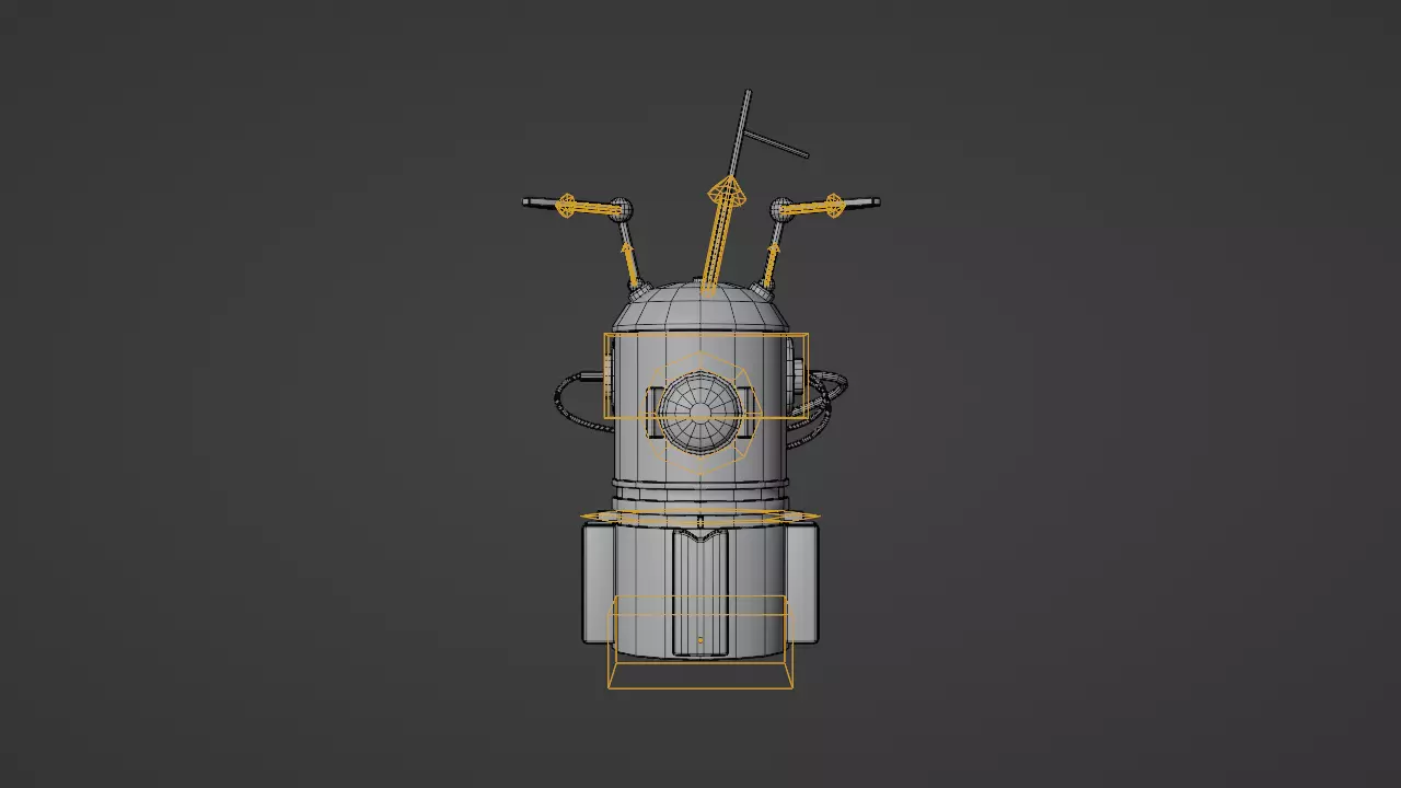 Info Robot Low-poly 3D model_10