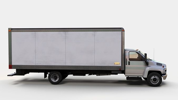 Generic box truck Low-poly 3D model 4
