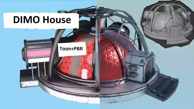 DIMO House Low-poly 3D model