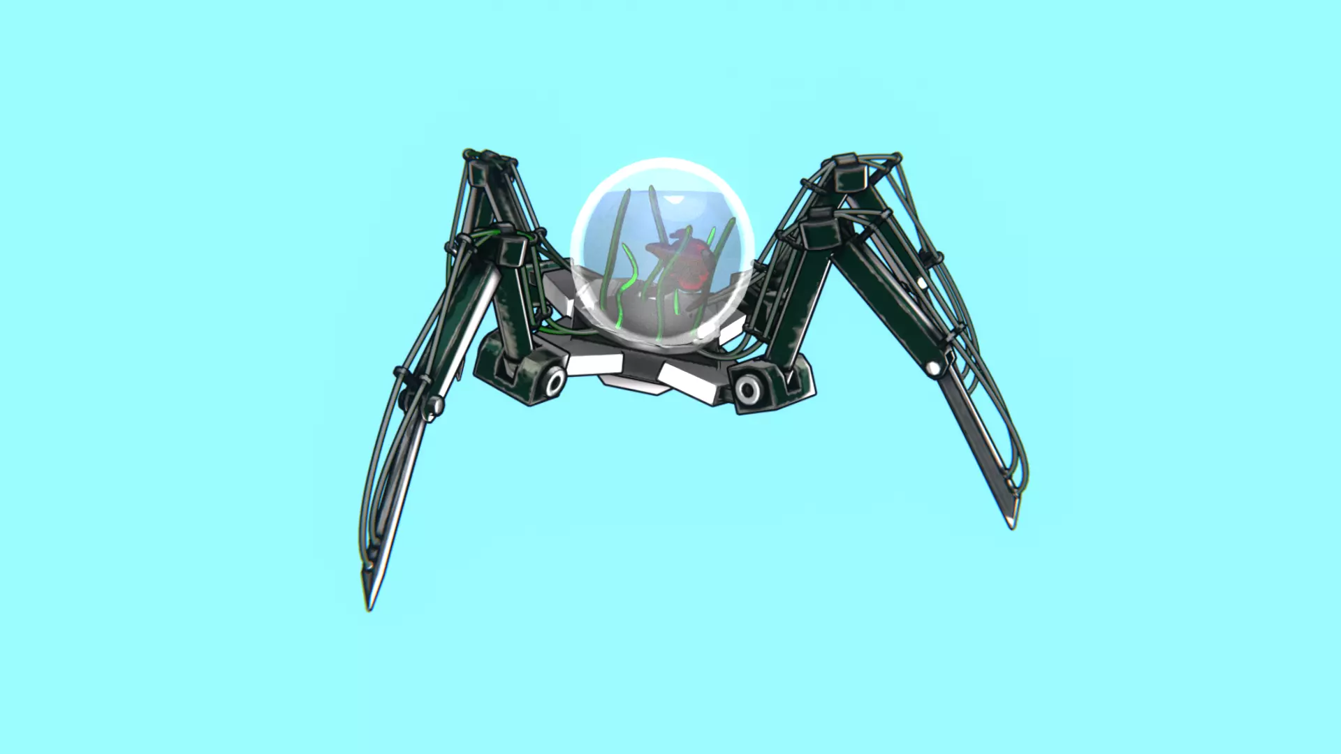 4 Legged Fish Low-poly 3D model_4