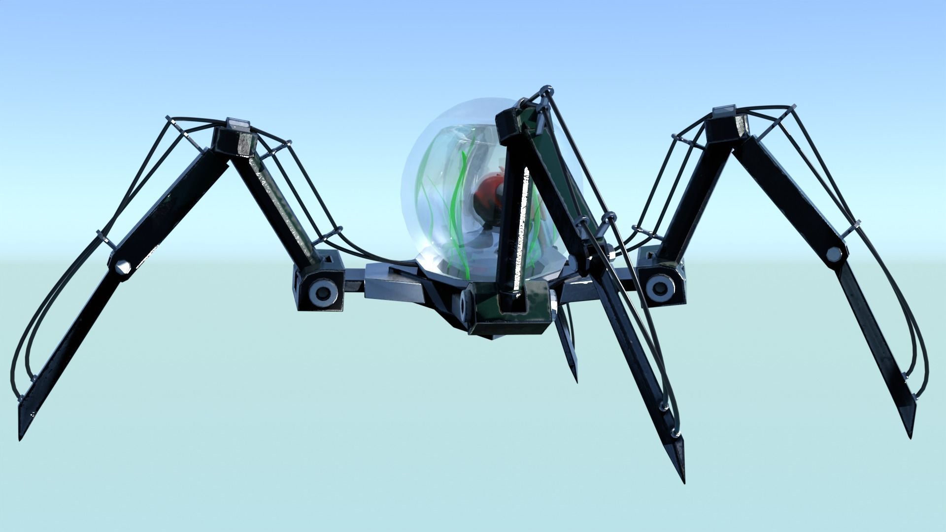 4 Legged Fish Low-poly 3D model_2