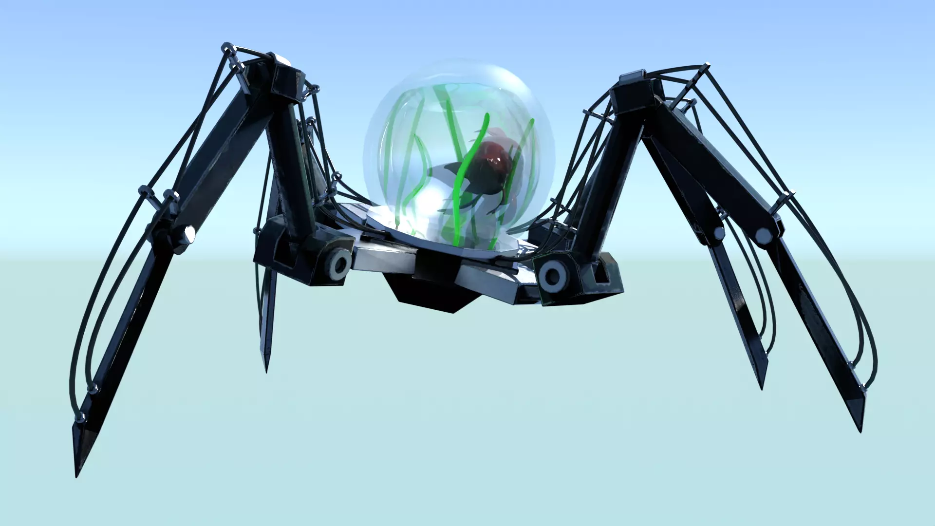 4 Legged Fish Low-poly 3D model_1