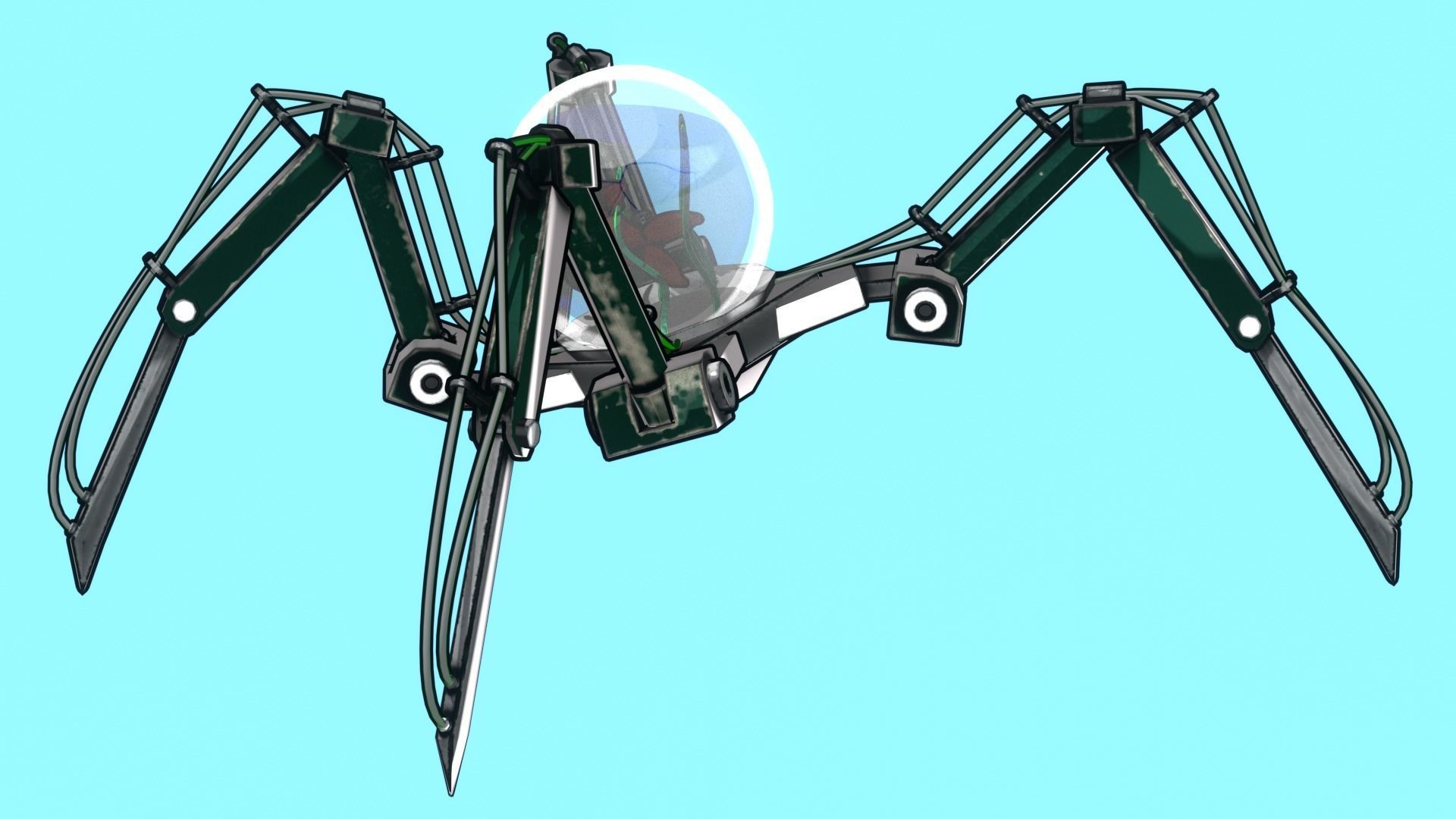 4 Legged Fish Low-poly 3D model_7