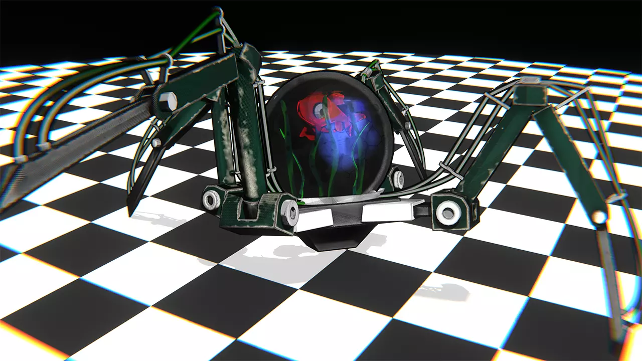 4 Legged Fish Low-poly 3D model_10