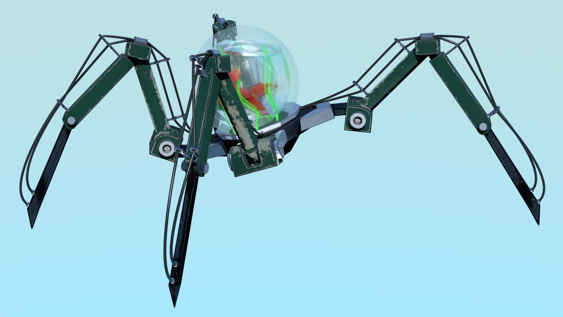 4 Legged Fish Low-poly 3D model_3