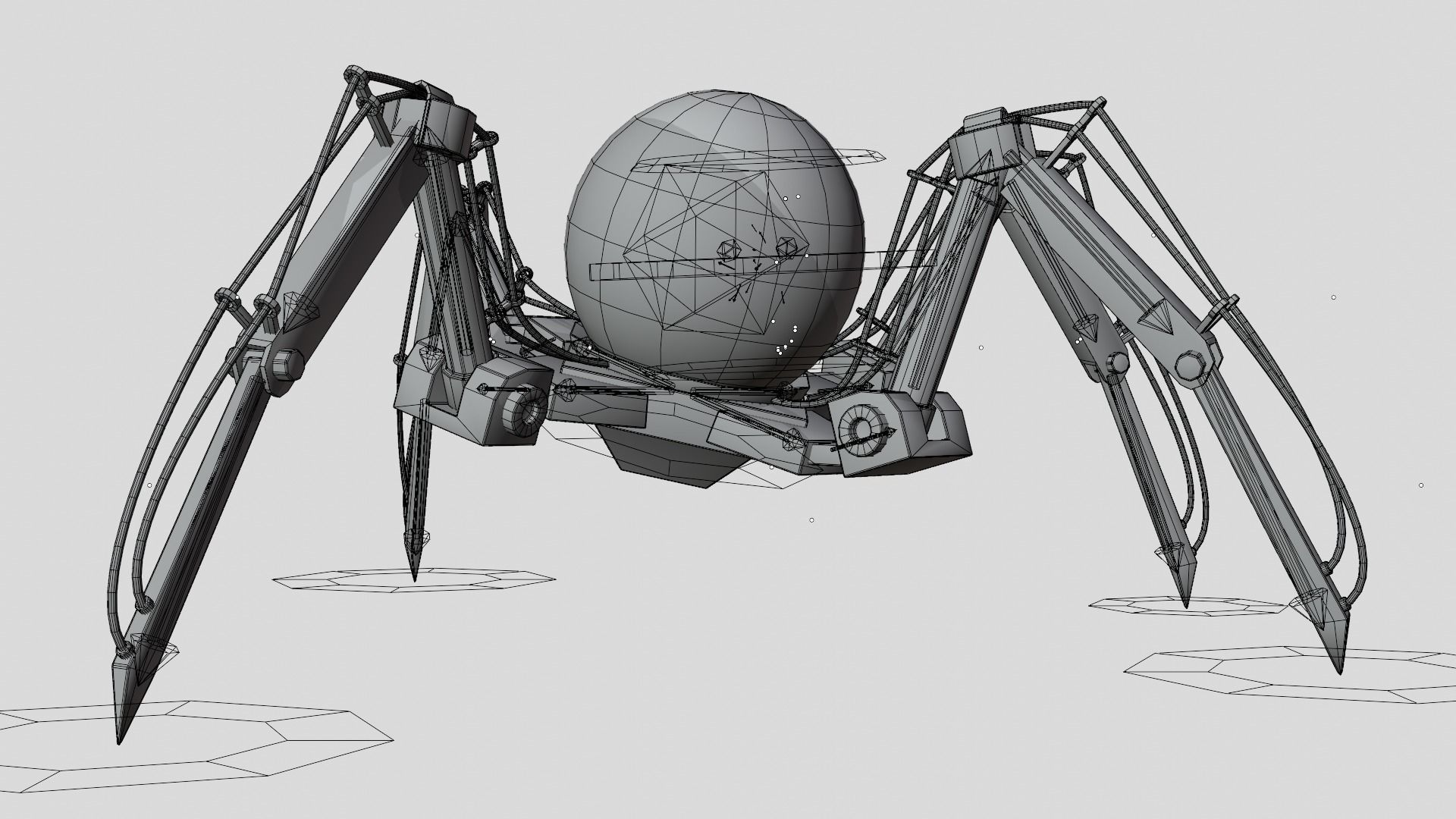 4 Legged Fish Low-poly 3D model_8