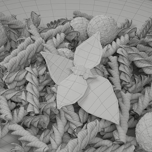 Meatballs Fusilli Pasta and Pesto 3D model 5