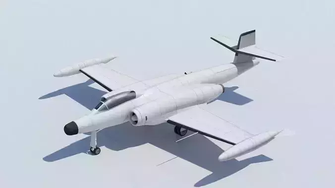 Avro Canada CF-100 Canuck Low Poly Static Blank Low-poly 3D model