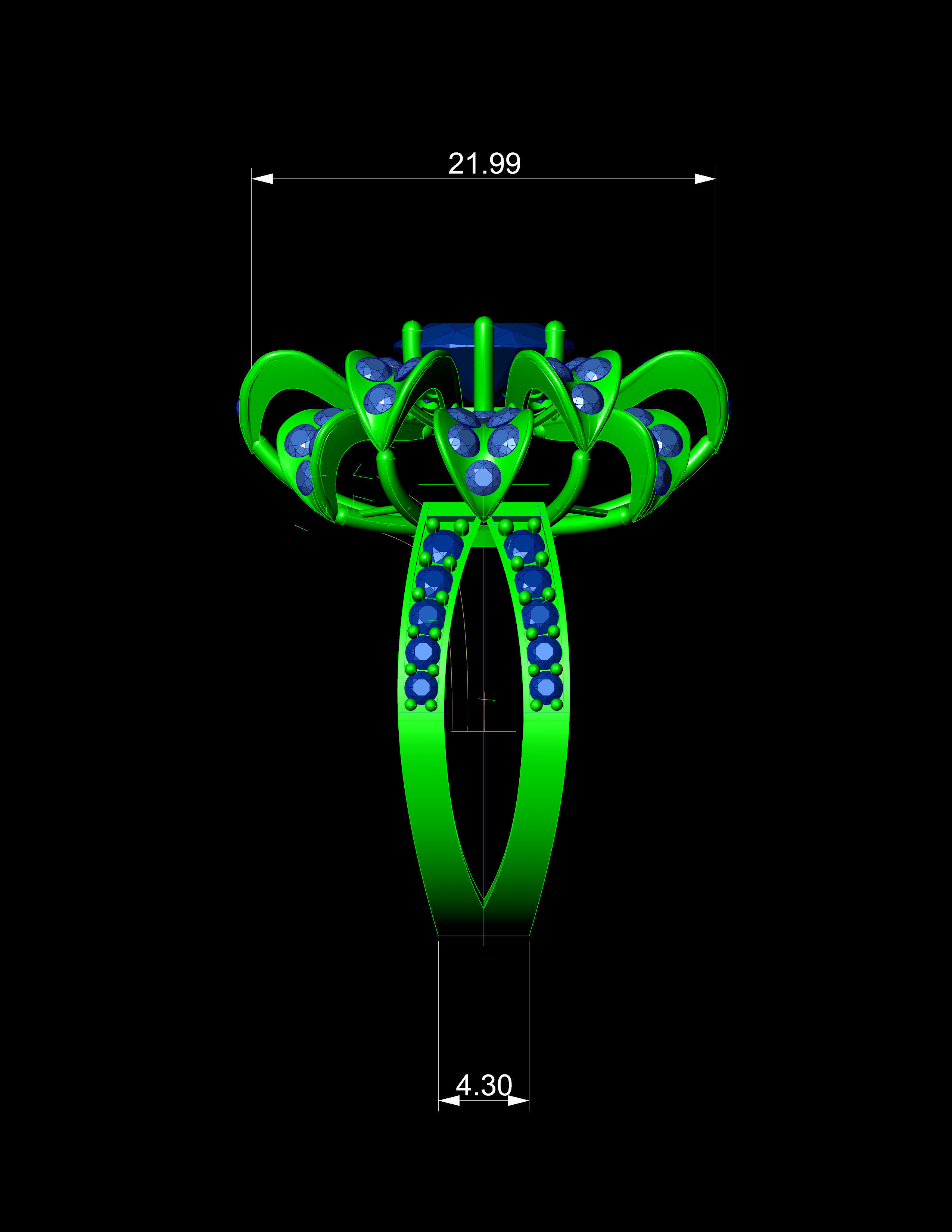 Special Ring A39 3D print model_12