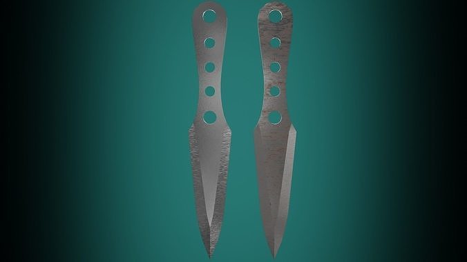 Throwing Knife Low-poly 3D model Free low-poly 3D model