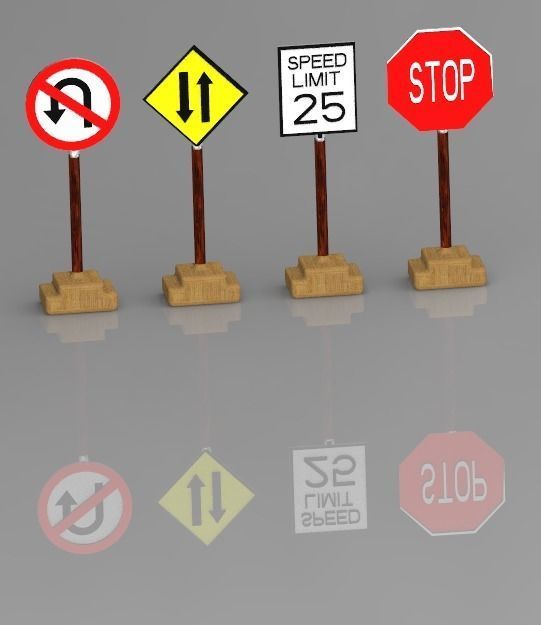 sign board in road road signs traffic sign board sign board  3D model_11