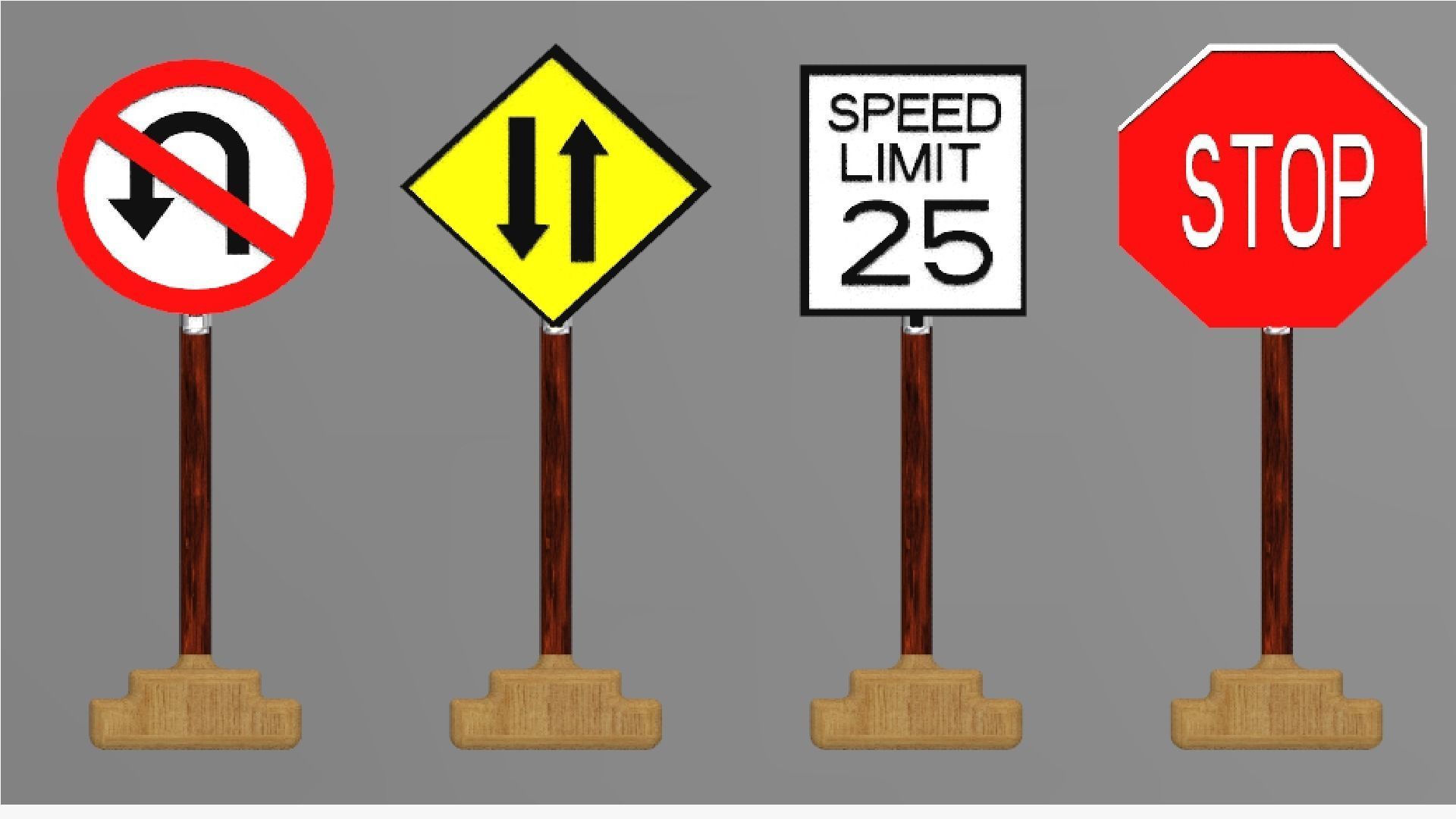 sign board in road road signs traffic sign board sign board  3D model_3