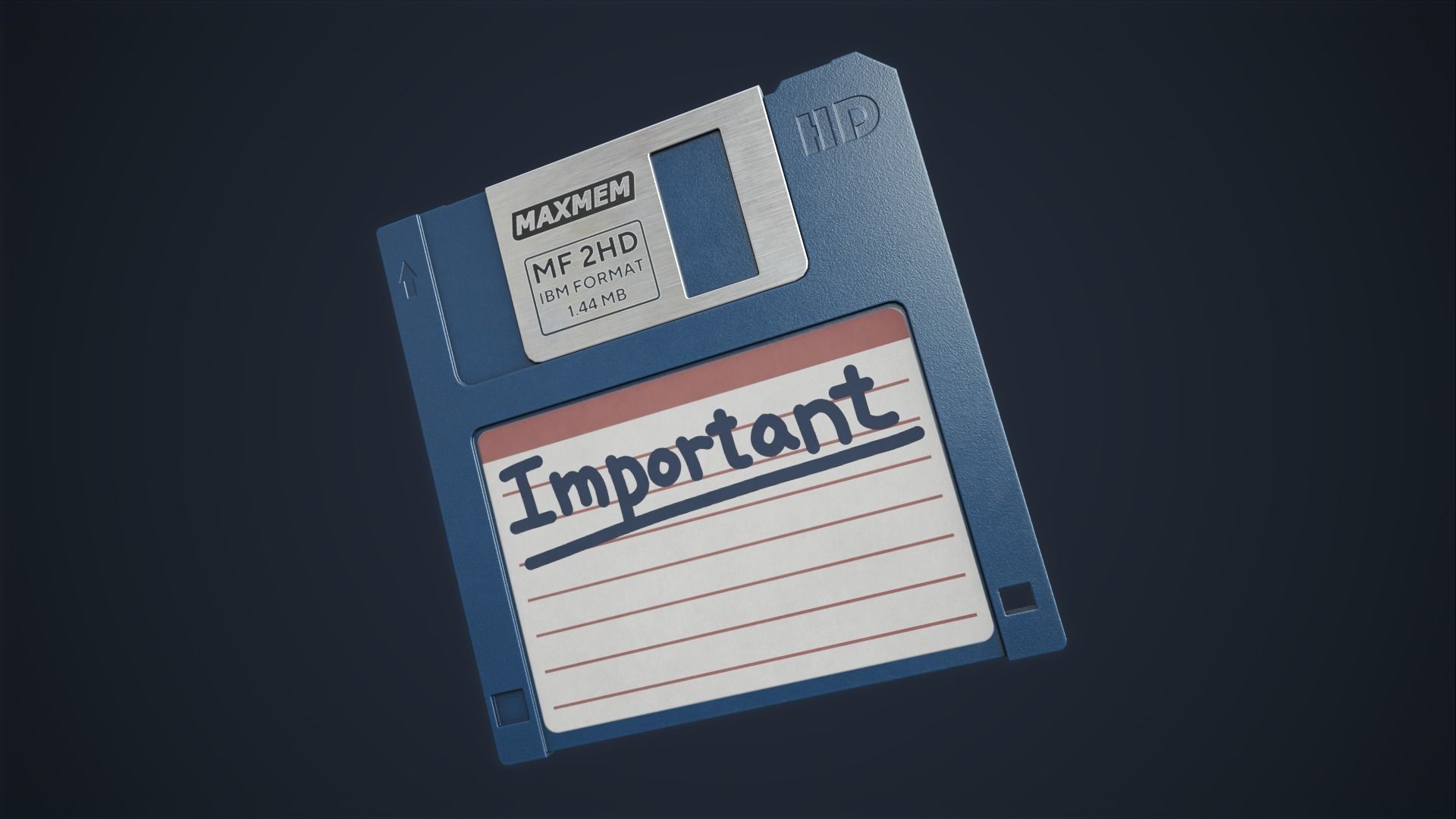 Computer diskette Low-poly 3D model_5
