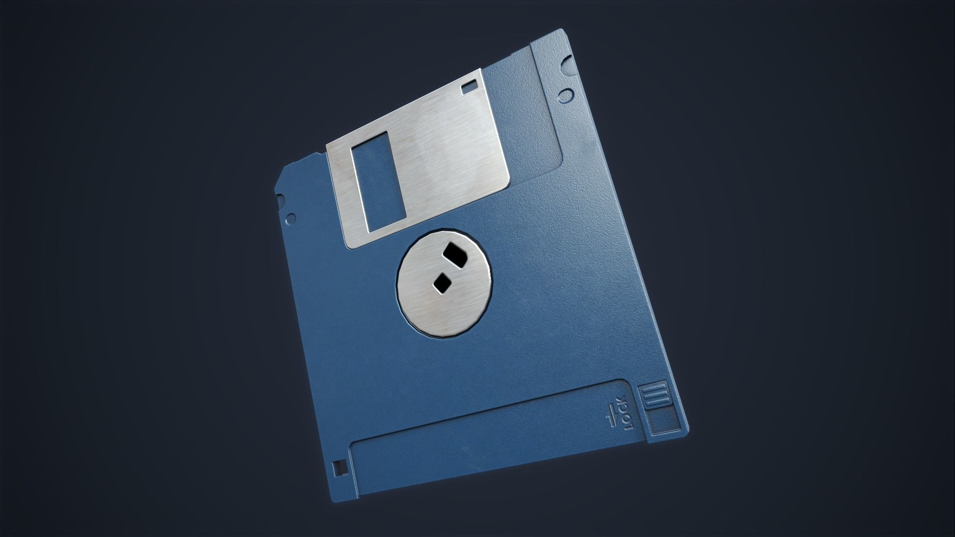 Computer diskette Low-poly 3D model_6