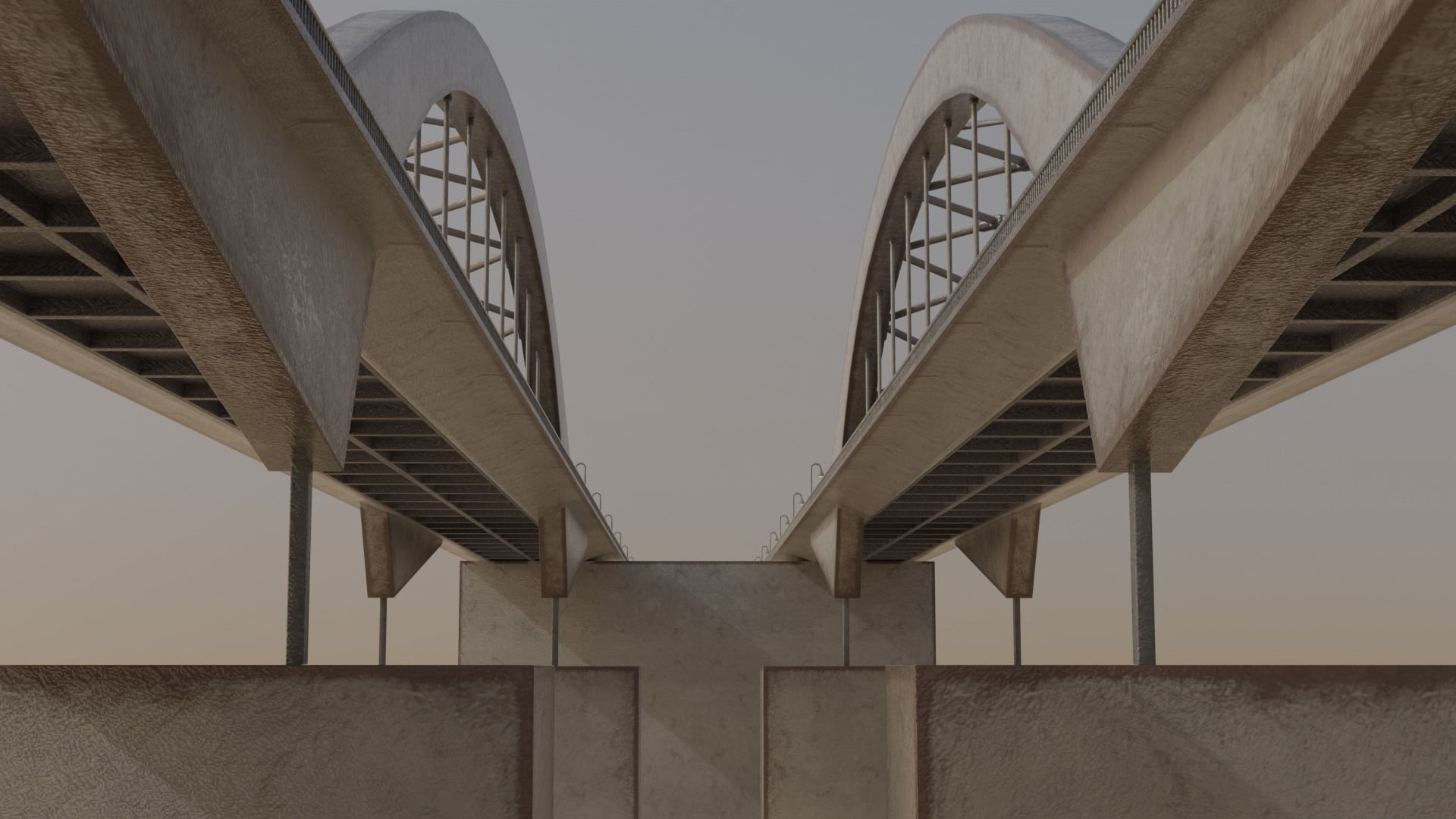 Maqta Bridge Low-poly 3D model_4