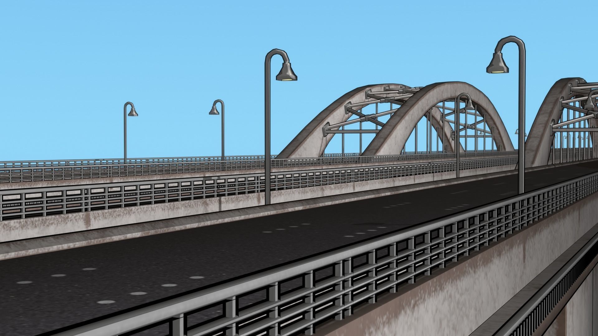 Maqta Bridge Low-poly 3D model_6