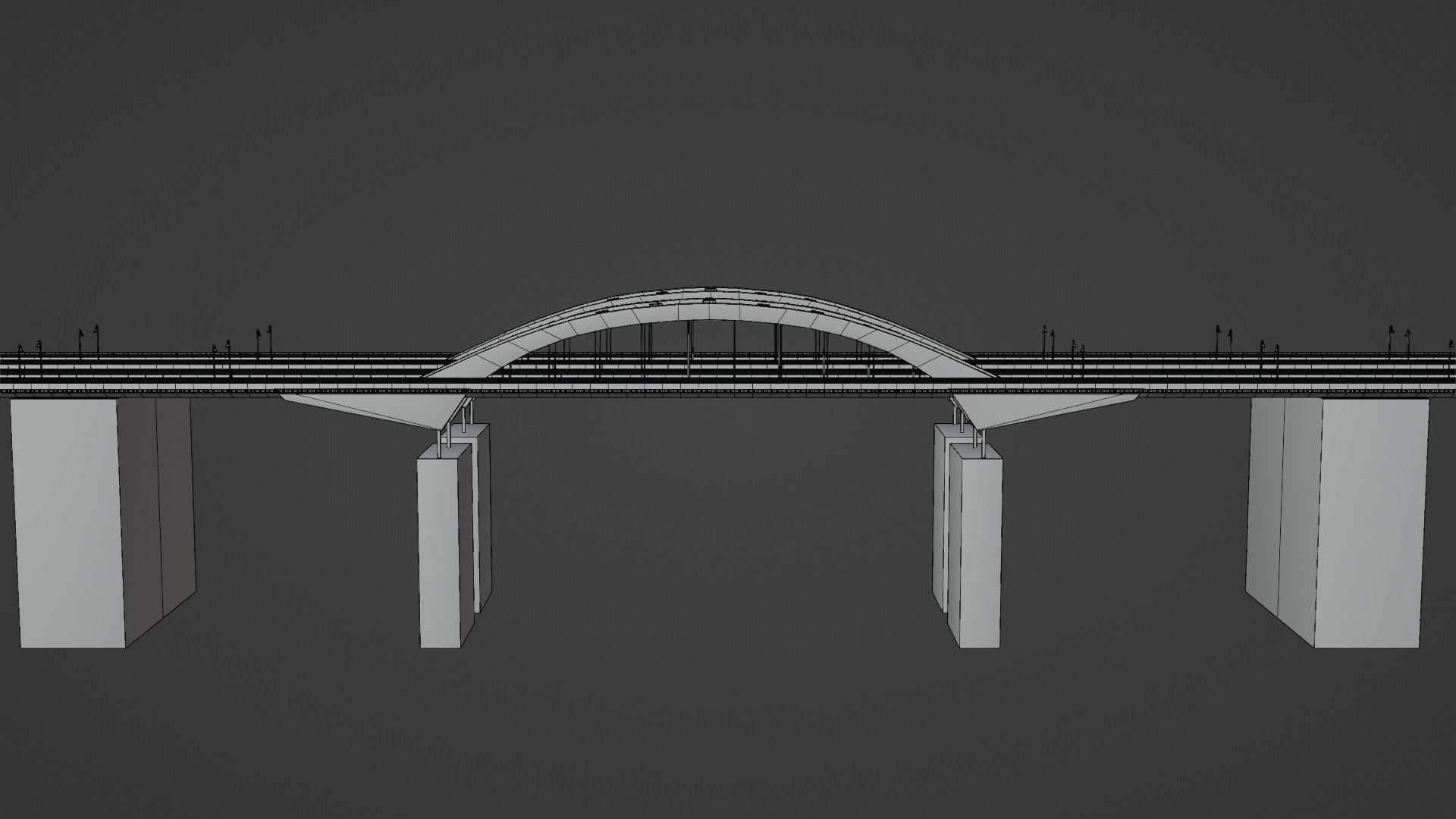 Maqta Bridge Low-poly 3D model_9