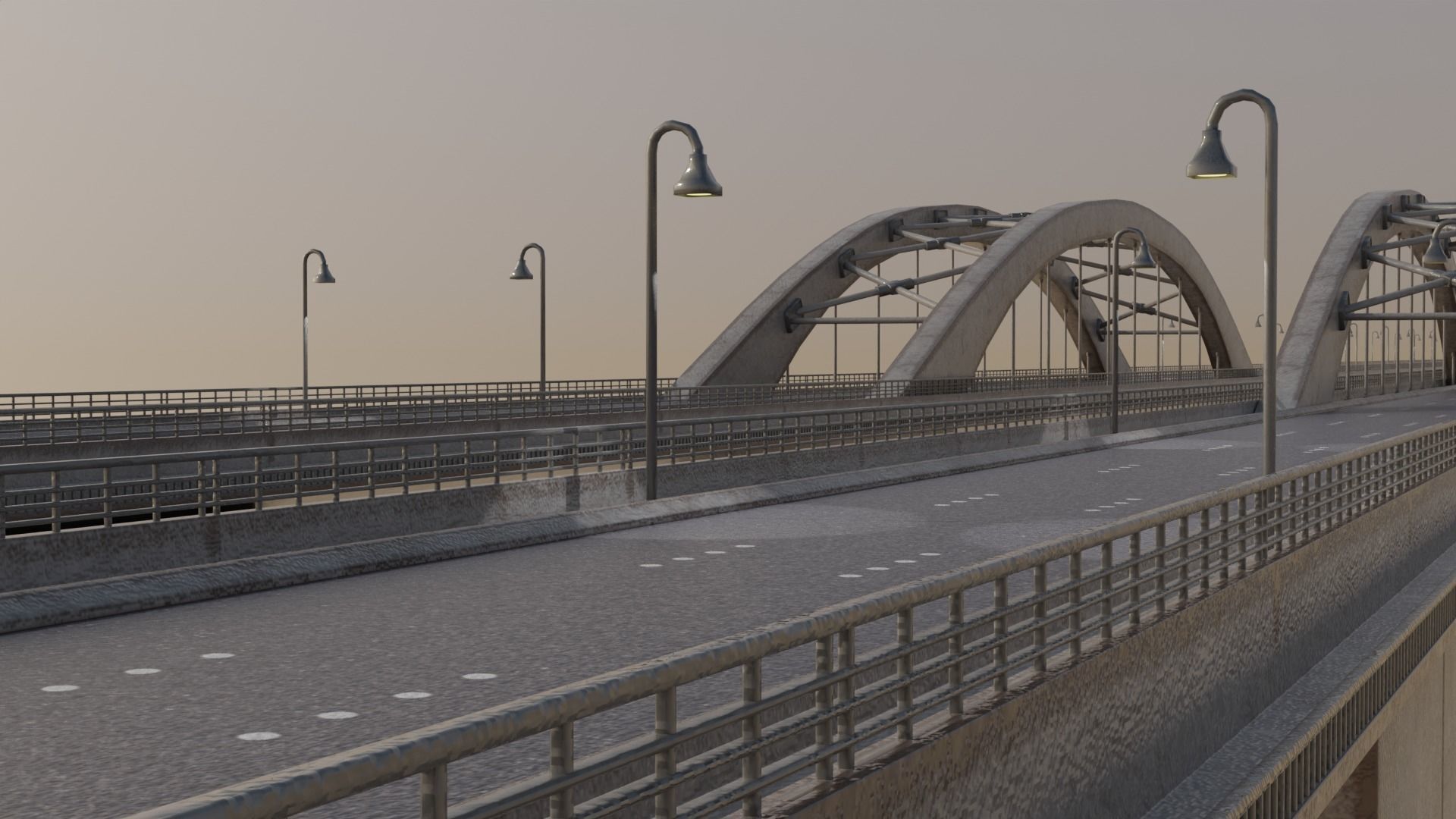 Maqta Bridge Low-poly 3D model_2