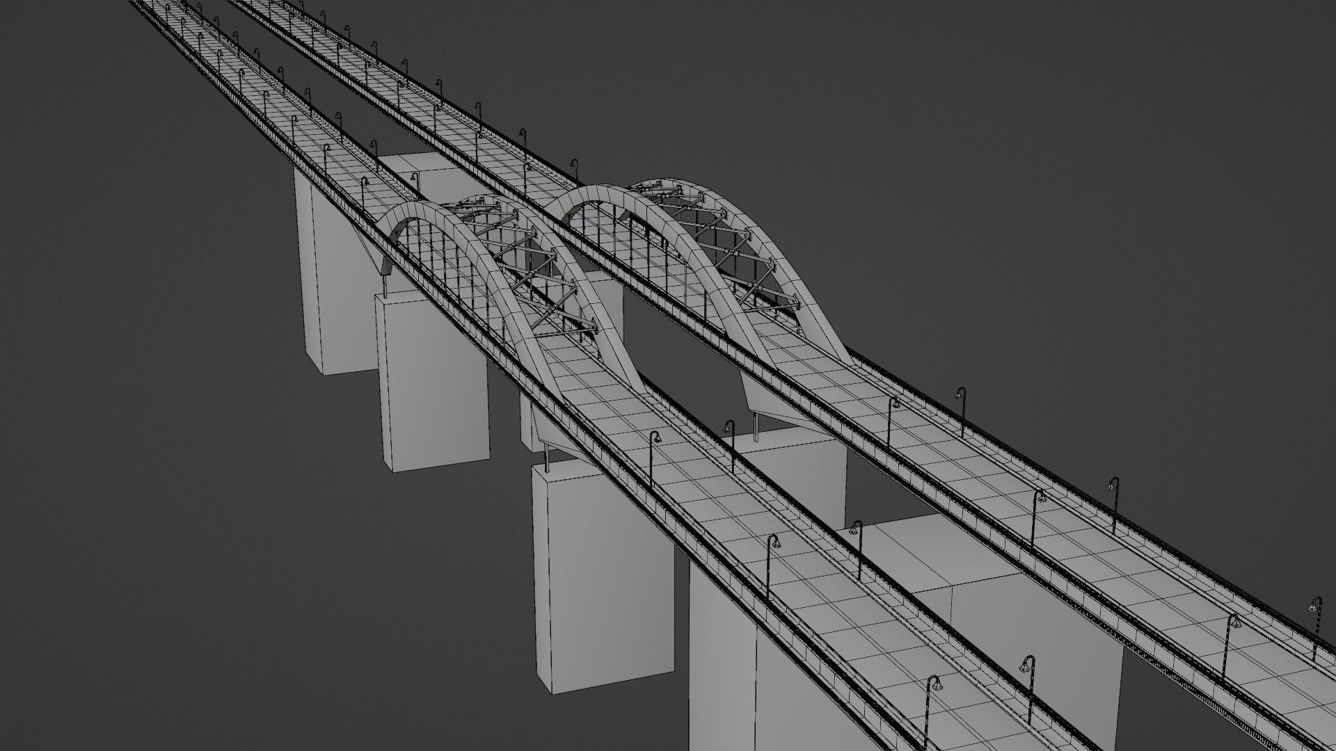 Maqta Bridge Low-poly 3D model_11