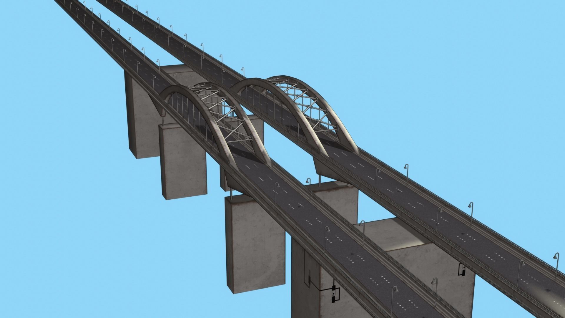 Maqta Bridge Low-poly 3D model_7