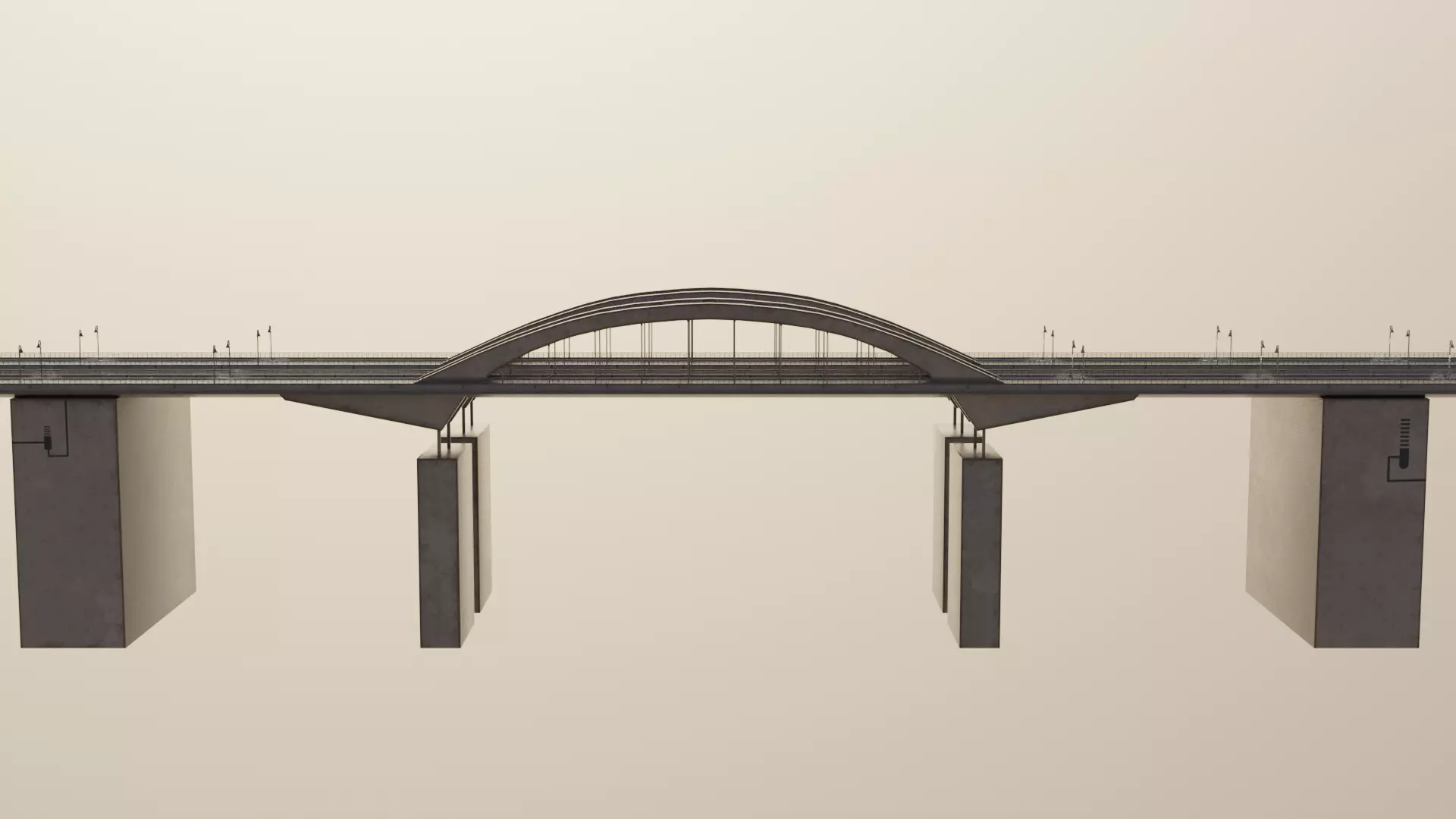 Maqta Bridge Low-poly 3D model_1