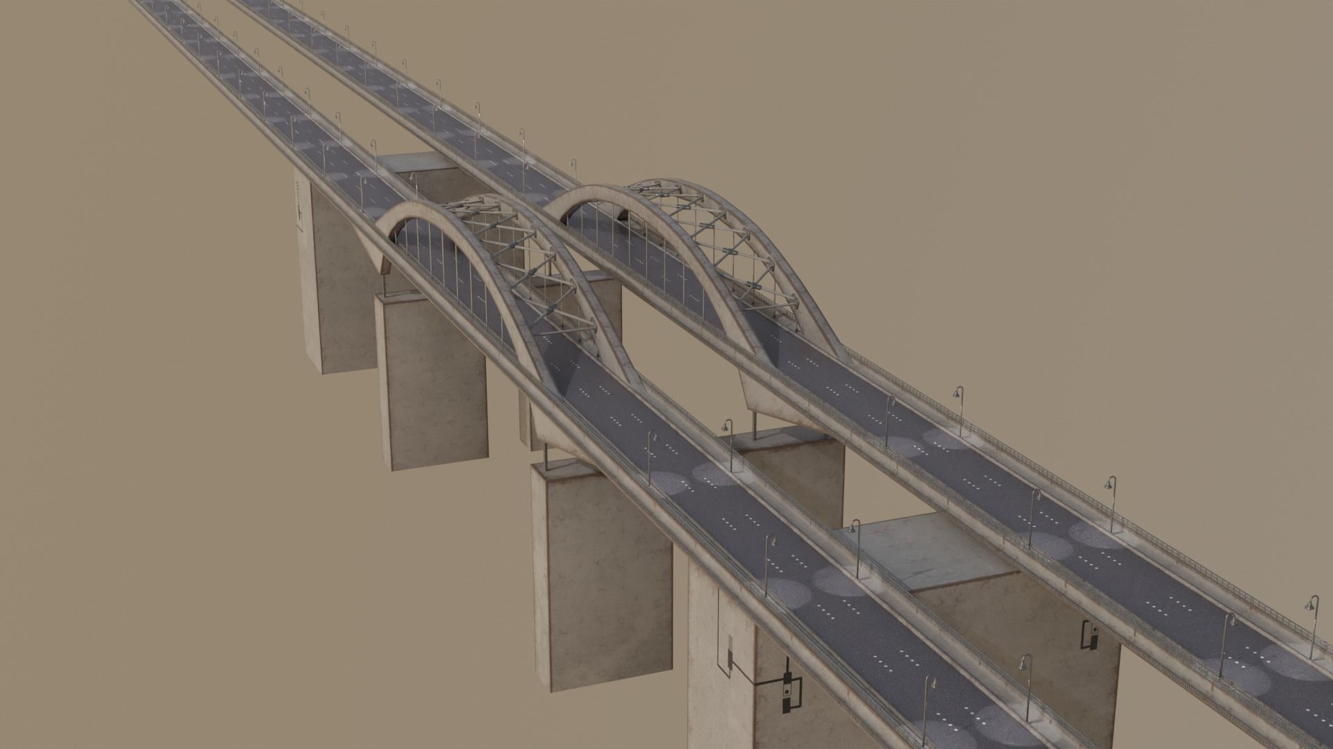 Maqta Bridge Low-poly 3D model_3
