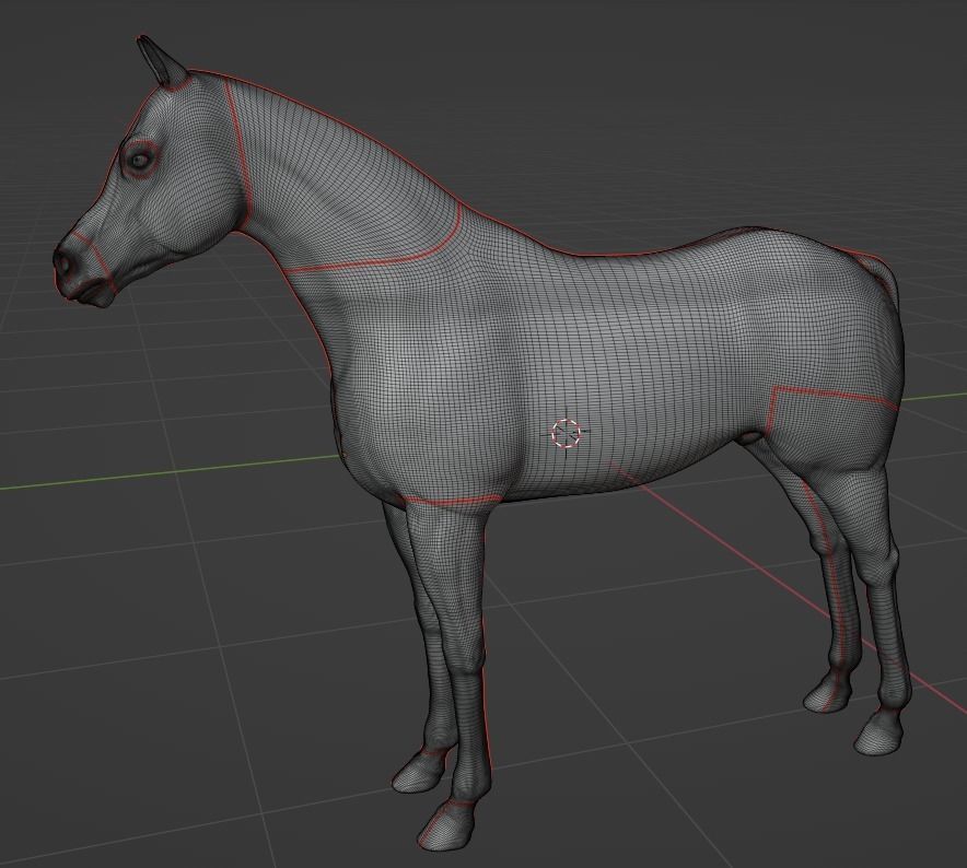 Purasangre horse 3D model_4