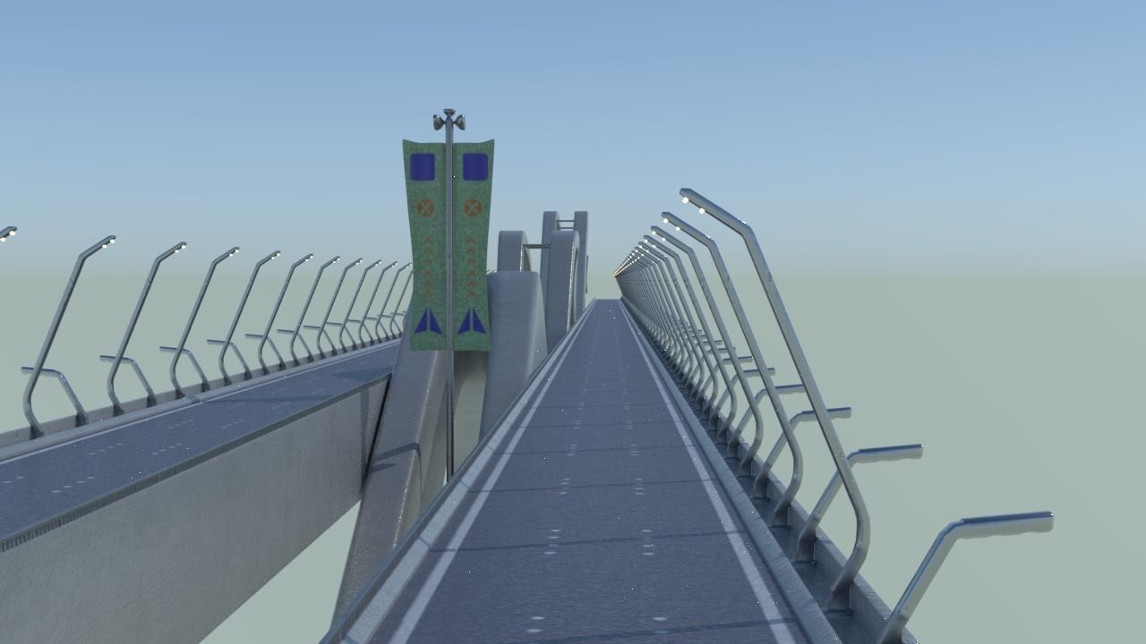 Sheikh Zayed Bridge Low-poly 3D model_4