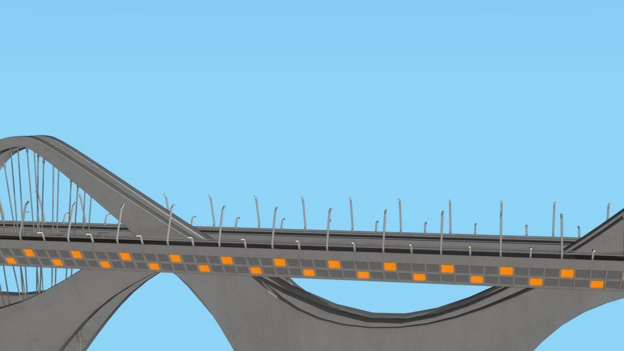 Sheikh Zayed Bridge Low-poly 3D model_5