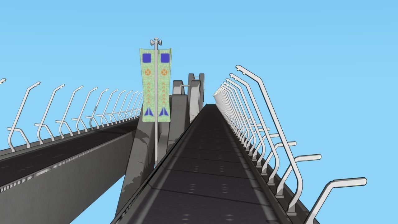 Sheikh Zayed Bridge Low-poly 3D model_8