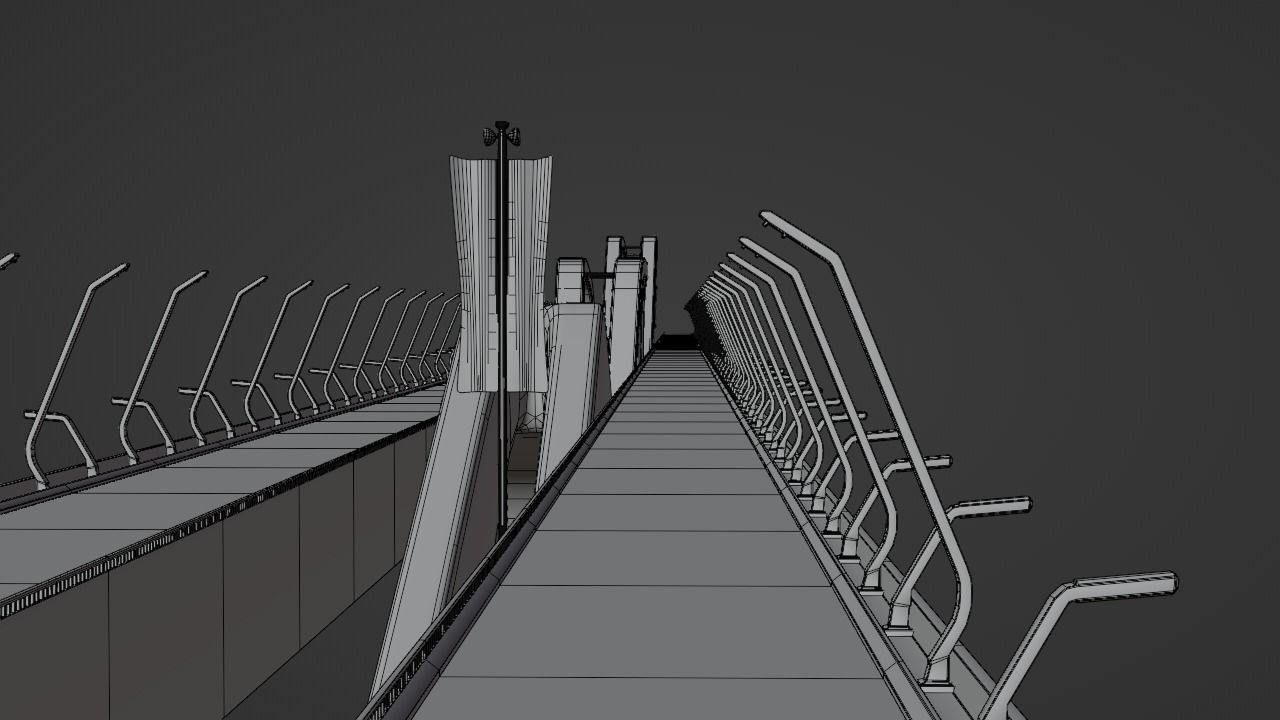 Sheikh Zayed Bridge Low-poly 3D model_10