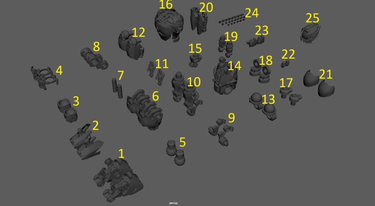 Robot 3D print model_1