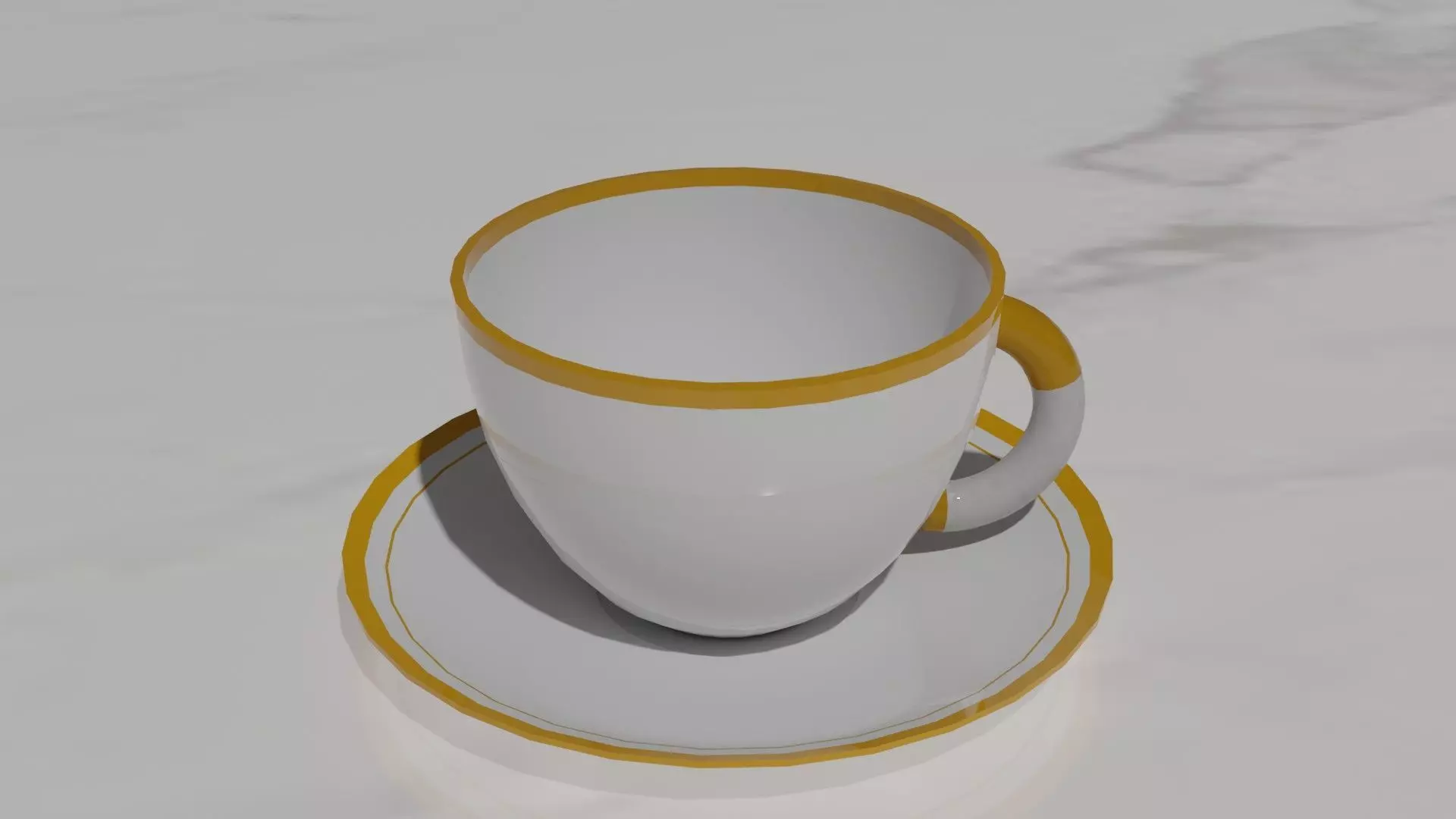 Cup Plate Type 1 Low-poly 3D model_0
