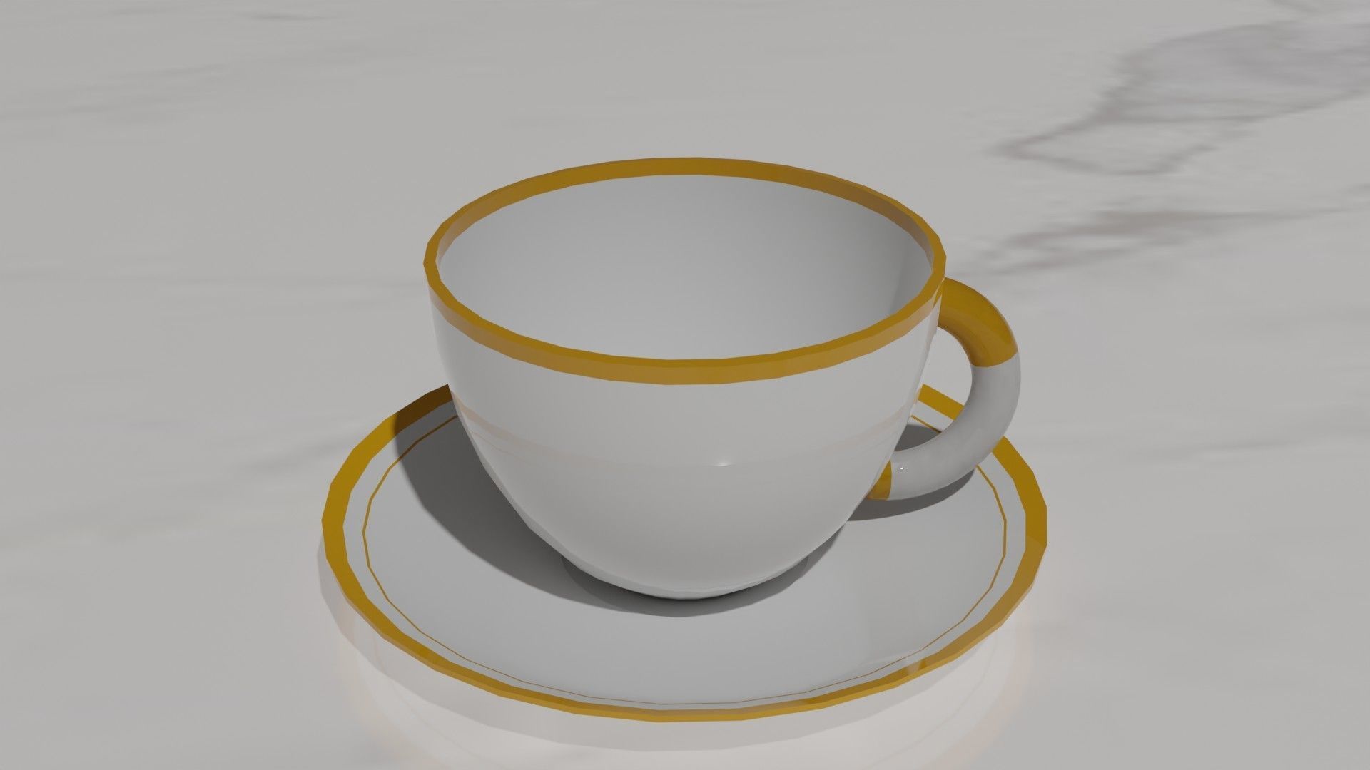 Cup Plate Type 1 Low-poly 3D model_1