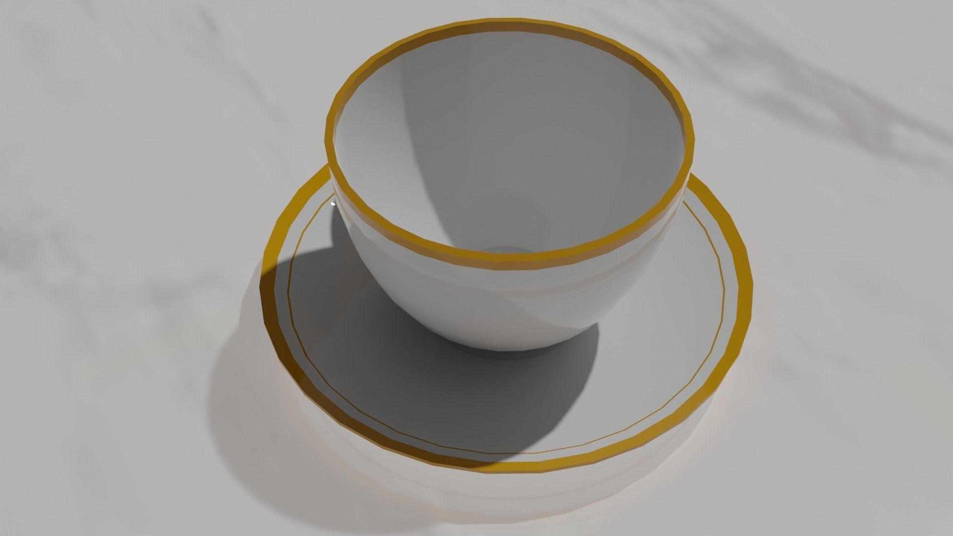 Cup Plate Type 1 Low-poly 3D model_6