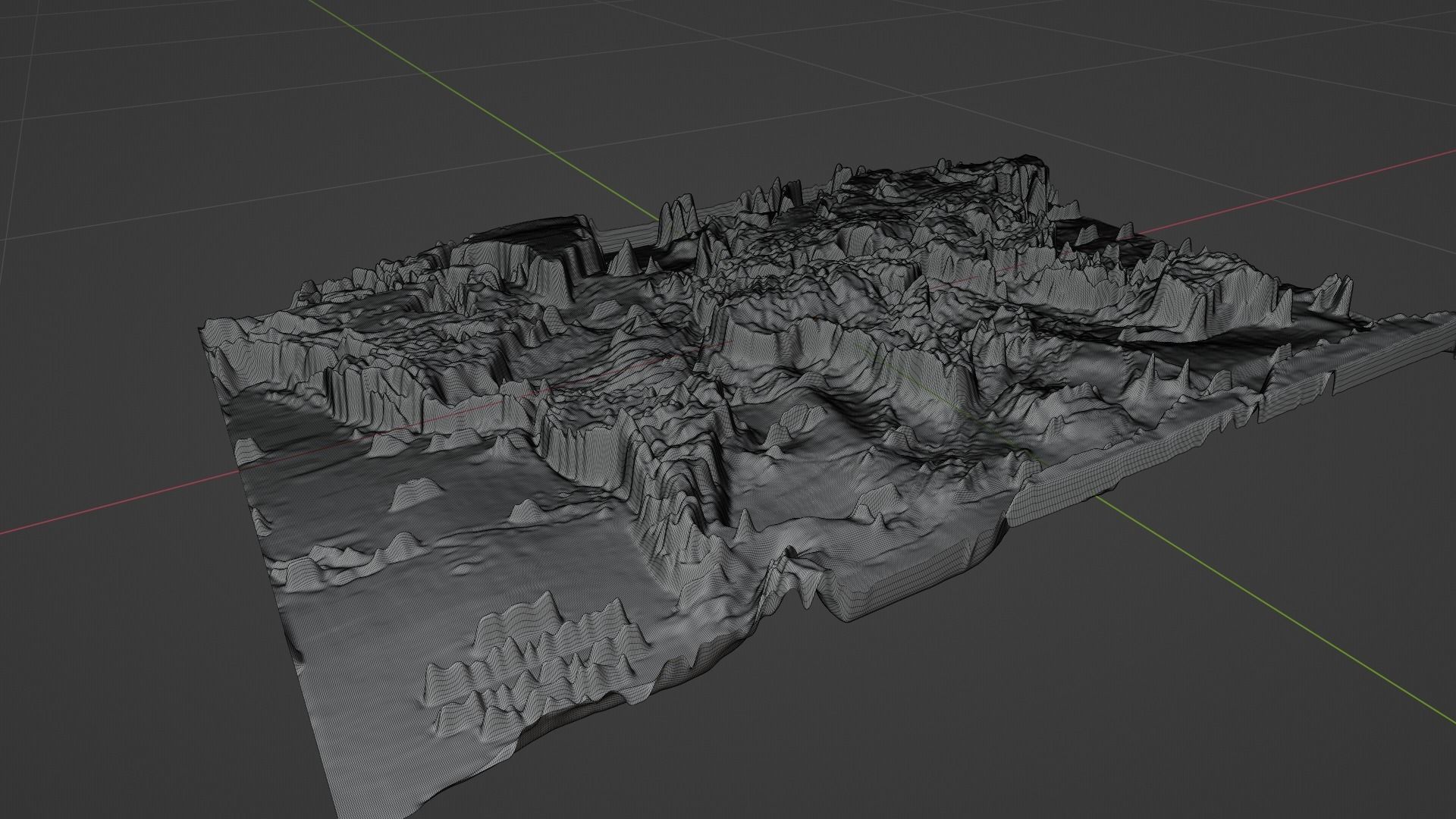 World Map Topography Low-poly 3D model_8