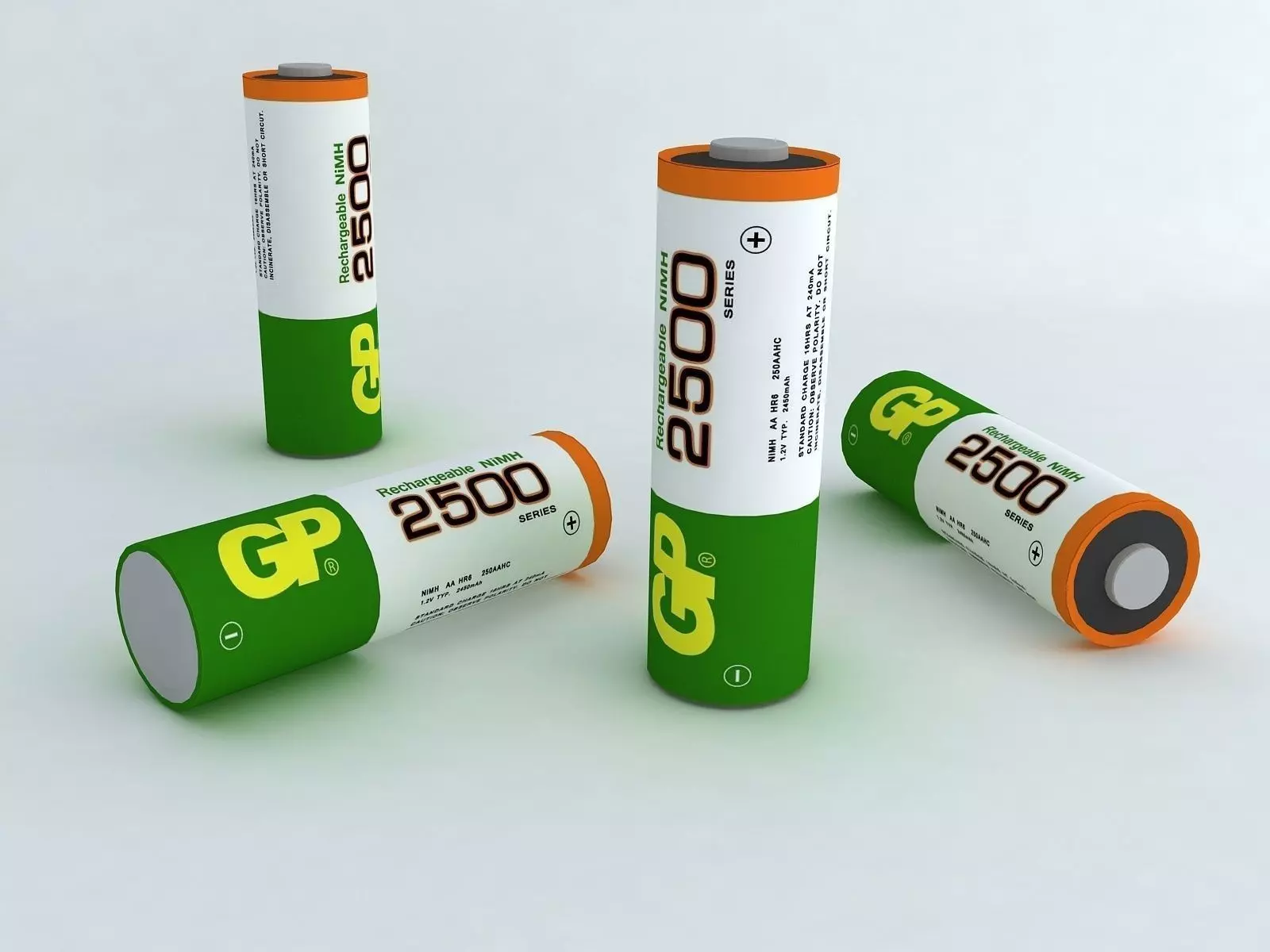 GP-batteries three aa batteries Free 3D model_0