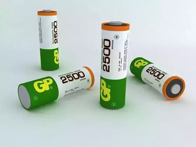GP-batteries three aa batteries Free 3D model