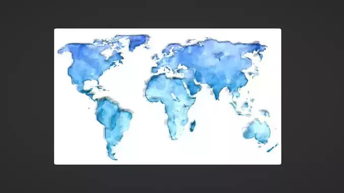 World Map Topography