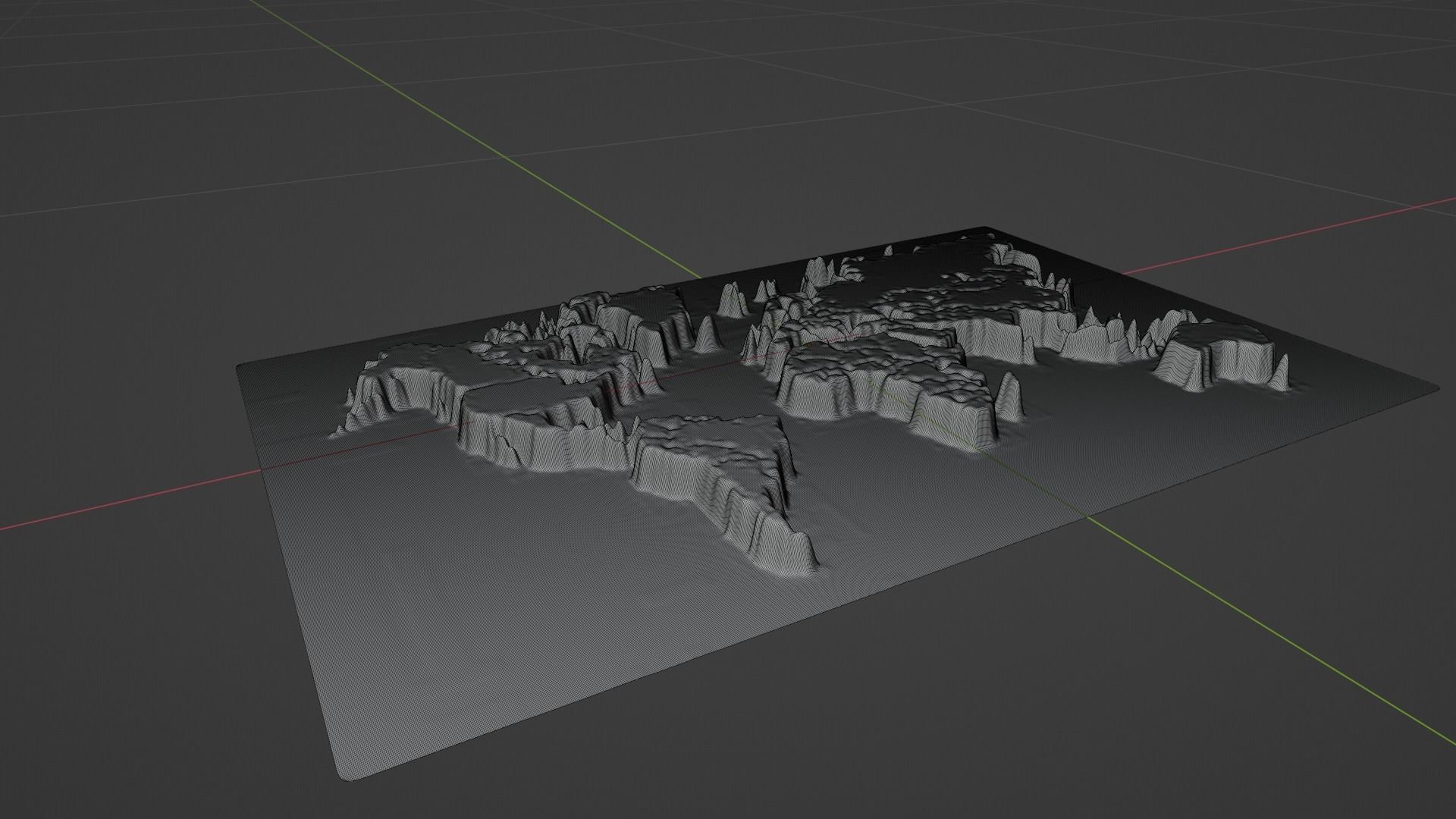 World Map Topography Low-poly 3D model_8
