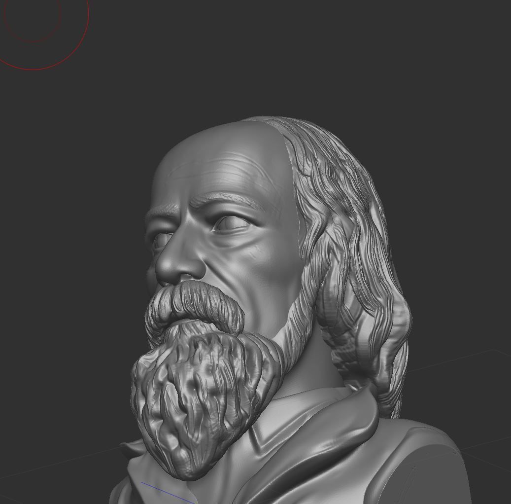 Alfred Tennyson 3D print model_6