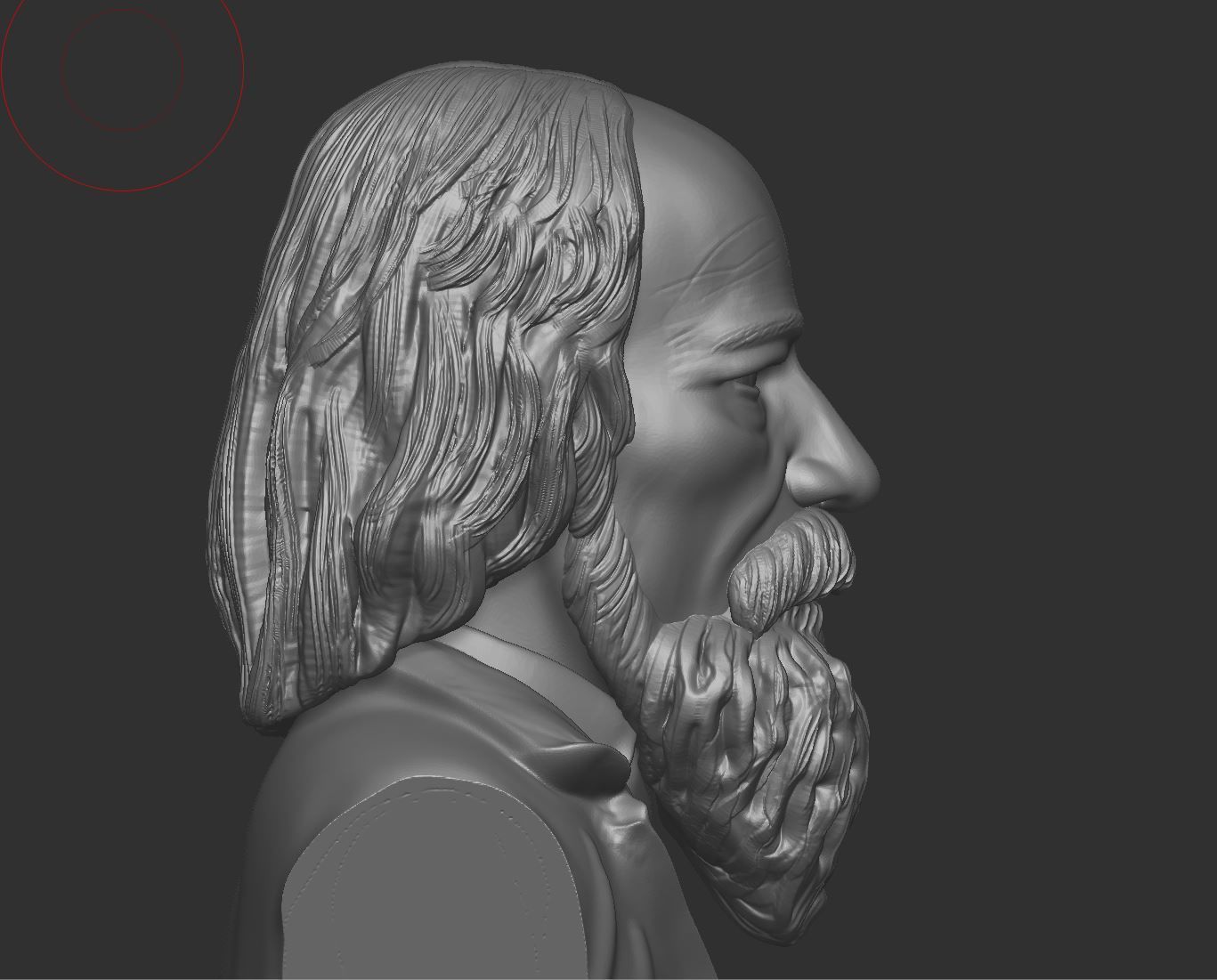 Alfred Tennyson 3D print model_4