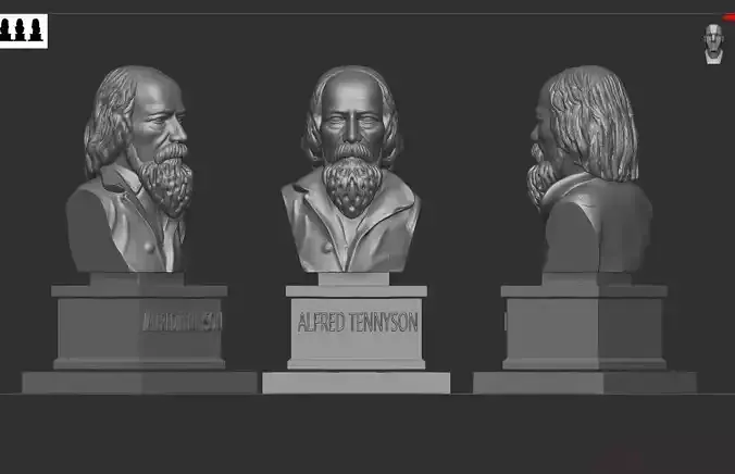Alfred Tennyson 3D print model