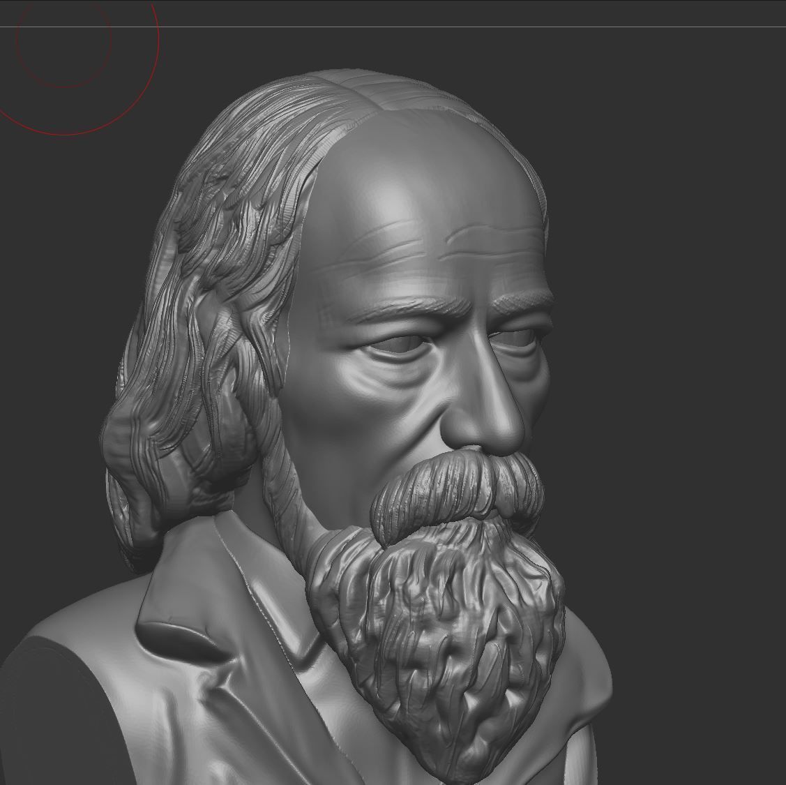 Alfred Tennyson 3D print model_5
