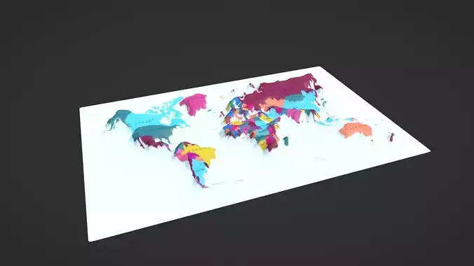 World Map Topography